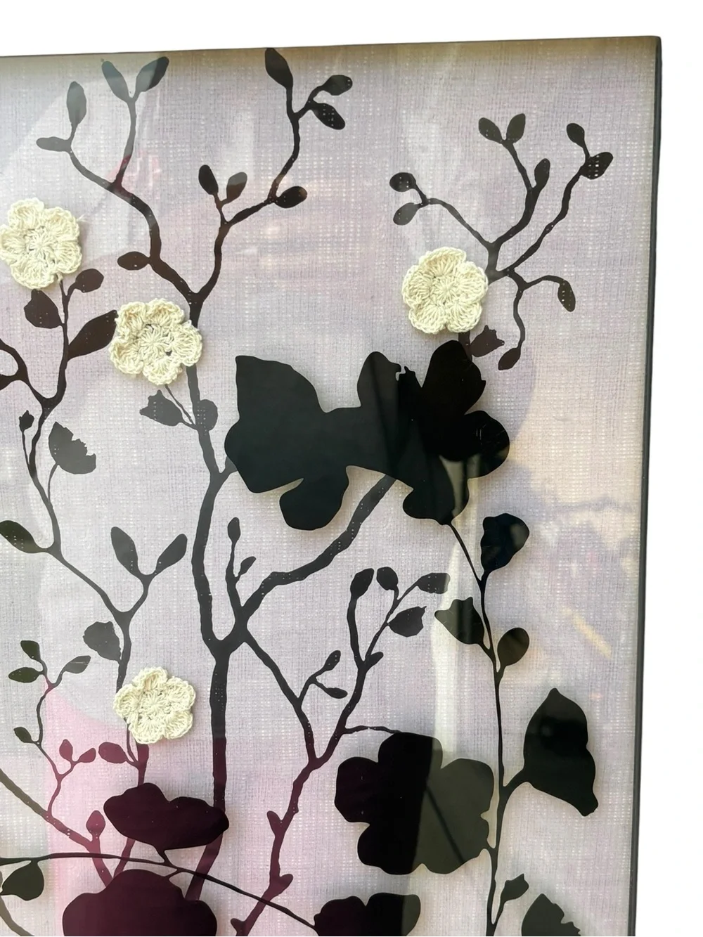 Hobby Lobby Black and Cream Botanical Framed Art